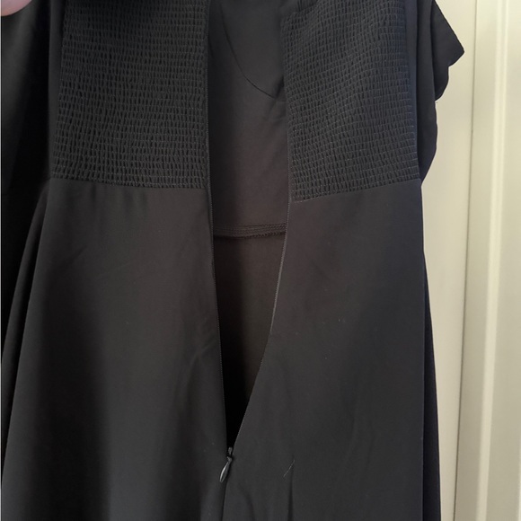 NWOT LULU’S Mini Dress Black Skater Sweet Kiss Pleated Bustier Strappy Dress L - Picture 7 of 10